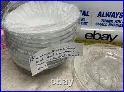 Arcoroc Clear Glass Christmas Holly Tree Plates Set Lot of 12 Approx 8 Plate