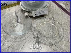 Arcoroc Clear Glass Christmas Holly Tree Plates Set Lot of 12 Approx 8 Plate