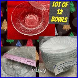 Arcoroc Clear Glass Christmas Holly Tree Plates Set Lot of 12 Approx 8 Plate