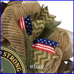 Army Brave and Strong Military Appreciation Wreath