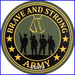 Army Brave and Strong Military Appreciation Wreath