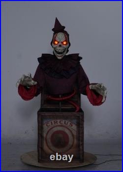 Arrived! Animtronic Evil Circus Clown N The Box Skeletal Moving Talking Prop