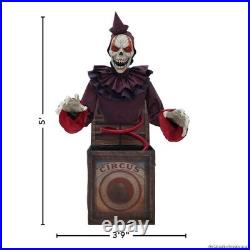 Arrived! Animtronic Evil Circus Clown N The Box Skeletal Moving Talking Prop