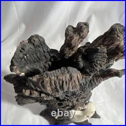 Art Made Vintage Halloween Ghost & Pumpkin In Tree Super Cool sculpture 13 RARE