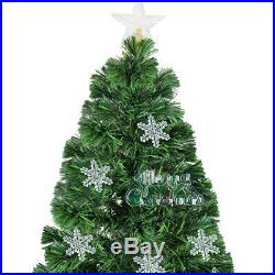 Artificial 7' ft Fiber Optic Christmas Tree with LED Multicolor Prelit Lights