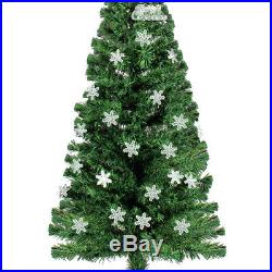 Artificial 7' ft Fiber Optic Christmas Tree with LED Multicolor Prelit Lights