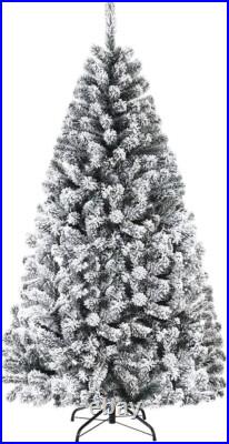 Artificial Christmas, Premium PVC Xmas Full, Flocked Snow Pine Tree with Soli