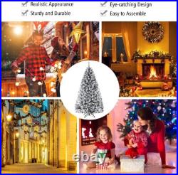 Artificial Christmas, Premium PVC Xmas Full, Flocked Snow Pine Tree with Soli