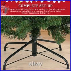 Artificial Christmas Tree, 6ft Premium Hinged Spruce Holiday Tree Easy Assembly
