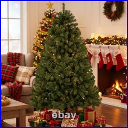 Artificial Christmas Tree, 6ft Premium Hinged Spruce Holiday Tree Easy Assembly