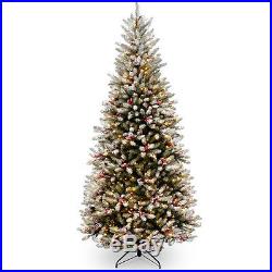 Artificial Christmas Tree 7.5 Ft Xmas Home Decoration With Led Lights And Stand
