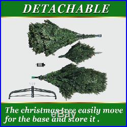 Artificial Christmas Tree 7.5' Full Fir w 750 Clear LED Lights 2514 Branch Tips