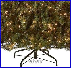 Artificial Christmas Tree, Green, Dunhill Fir, White Lights, Includes Stand