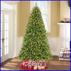Artificial Christmas Tree Pre-Lit 7.5′ with Stand Home Decor 600 Clear-Lights