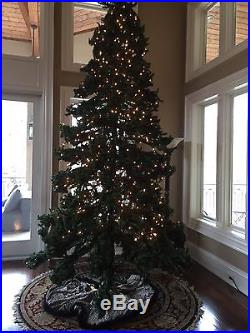 Artificial Christmas Tree Prelit Frasier Pine Green 12ft Pine Clear Lights Xmas