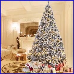 Artificial Christmas Tree, Premium PVC Xmas Full, Flocked Snow Pine Tree with So