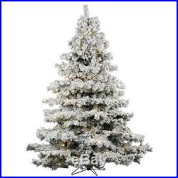 Artificial Christmas Tree Warm White LED Lights 7.5' Holiday Decor Ornaments