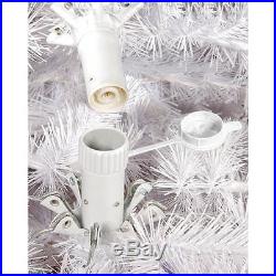 Artificial Christmas Tree White 7.5 FT Color Lights Decorations Xmas Trees Set