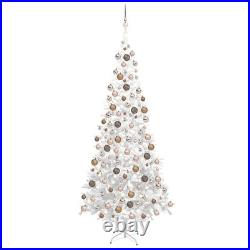Artificial Christmas Tree White PVC 7.9 ft Fake Christmas Tree