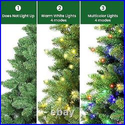 Artificial Christmas Tree with 170-640 Warm White & Multi-Color Lights for Xmas