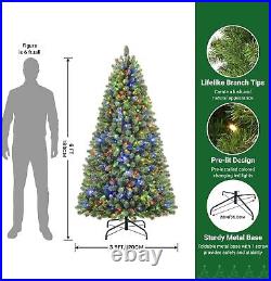 Artificial Christmas Tree with 170-640 Warm White & Multi-Color Lights for Xmas