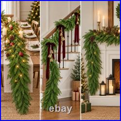 Artificial Green Fir Garland Bendable Christmas Greenery Garland Low-Maintenance Artificial Green Fir Garland Bendable Christmas Greenery Garland Low-Maintenance