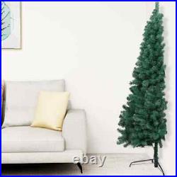 Artificial Half Christmas Tree with LED&Stand Green 70.9 PVC vidaXL US