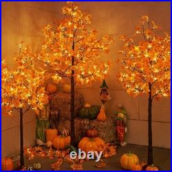 Artificial Lighted Maple Tree with Timer Dimmable Fall Indoor Outdoor Decor