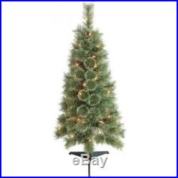 Artificial Mini Tree Christmas Prelit Clear Lights 4′ Holiday Fake Outdoor Decor