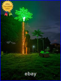 Artificial Palm Tree 9.5FT 305Led Outdoor Lighted Palm Trees Metal Heavy Duty