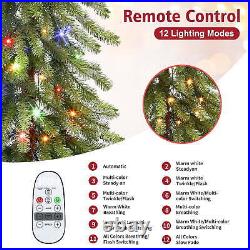 Artificial Pole Pencil Christmas Tree with 80-250 Warm White & Multi-Color Lights