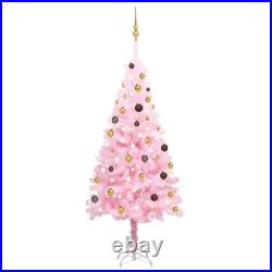 Artificial Pre-lit Christmas Tree with Ball Set Pink 70.9 PVC