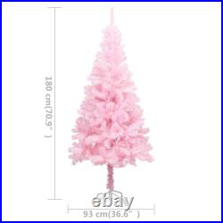 Artificial Pre-lit Christmas Tree with Ball Set Pink 70.9 PVC Artificial Pre-lit Christmas Tree with Ball Set Pink 70.9 PVC