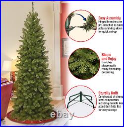 Artificial Slim Christmas Tree, Green, North Valley Spruce, Includes Stand, 6 Fe