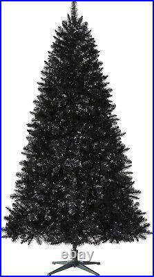 Artificial christmas tree black treetopia 6 foot unlit