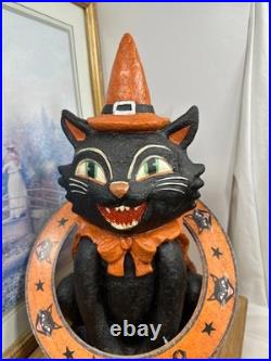 Ashland Michaels Halloween Primitive Black Cat Ring Toss Table Decor