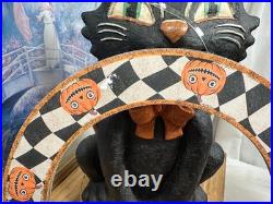 Ashland Michaels Halloween Primitive Black Cat Ring Toss Table Decor