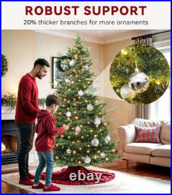 Aspen Fir 7.5ft Christmas Tree with 700 LED Lights, Prelit Atificial Christma