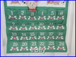 Avon COUNTDOWN TO CHRISTMAS Fabric ADVENT CALENDAR With Mouse & Packaging 1987
