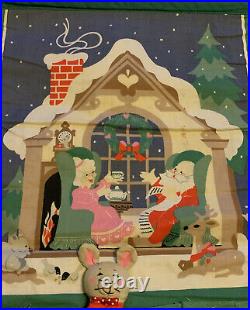 Avon Mouse Christmas Advent Calendar Countdown Holiday Wall Hanging Decor