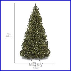 BCP 6ft Pre-Lit Spruce Hinged Artificial Christmas Tree with Stand Green