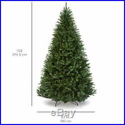 BCP Hinged Douglas Full Fir Artificial Christmas Tree with Metal Stand