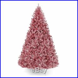 BCP Pink Artificial Tinsel Christmas Tree with Foldable Stand