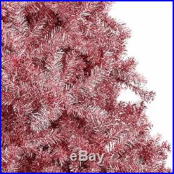 BCP Pink Artificial Tinsel Christmas Tree with Foldable Stand