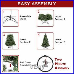 BCP Pre-Lit Instant No Fluff Artificial Spruce Christmas Tree with Memory Branches