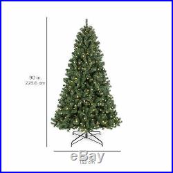 BCP Pre-Lit Instant No Fluff Artificial Spruce Christmas Tree with Memory Branches