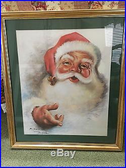 Ben Hampton Print 1969 Santa Claus Picture