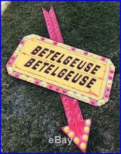 BETELGUESE MARQUEE from BEETLEJUICE 4 FT. TALL HALLOWEEN LAWN ART YARD DECOR