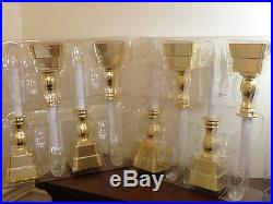 Bethlehem Lights Battery Operated Flameless Candles 8 Total Goldtone New