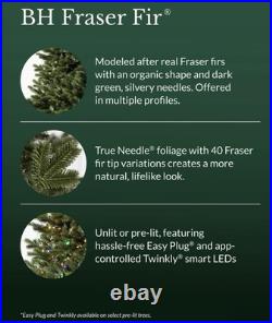 BH FRASER FIR NARROW reNEW 7.5' NARROW TREE with LED COLOR+CLEAR LIGHTS